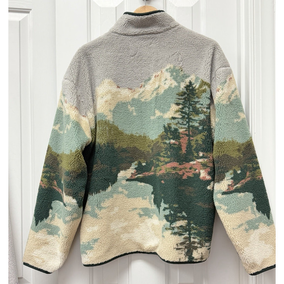 Woolrich x for Target Fleece Landscape Jacket Pullover Medium SOLD OUT NWT - Picture 6 of 10